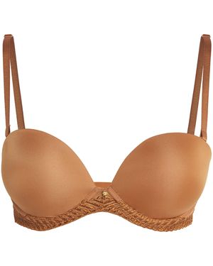 Aubade Sheer Emotion Plunge Bandeau Bra - Brown
