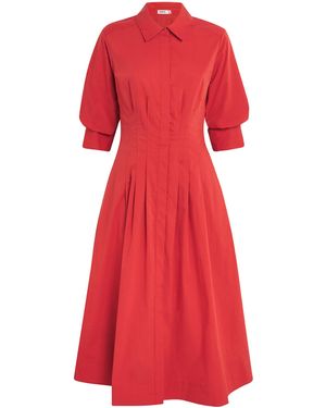 Jonathan Simkhai Cotton-Blend Pintuck Jazz Midi Dress - Red