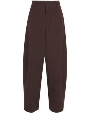 Source Unknown Hopsack Klive Barrel Pants - Brown