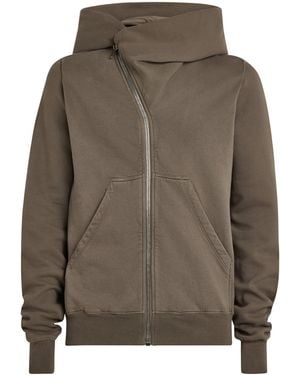Rick Owens Asymmetric Mountain Hoodie - Brown