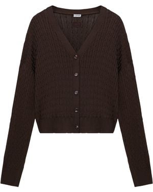 Loewe V-Neck Cardigan - Black