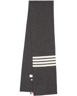 Thom Browne Cashmere 4-Bar Scarf - Black