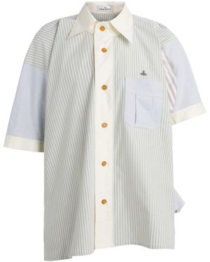Vivienne Westwood Cotton Asymmetric Logo Shirt - White