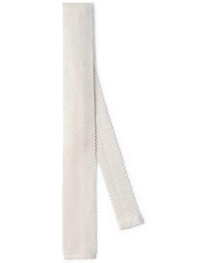 Brunello Cucinelli Silk Woven Tie - White