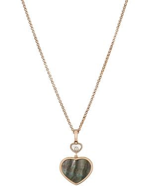 Chopard And Diamond Happy Hearts Pendant - Metallic