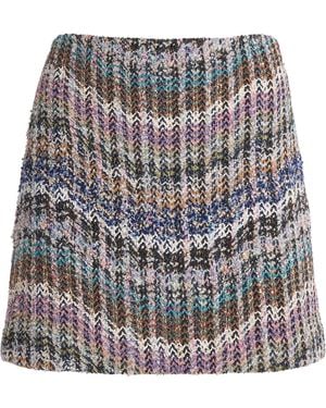 Missoni Metallic Chevron Mini Skirt - Gray