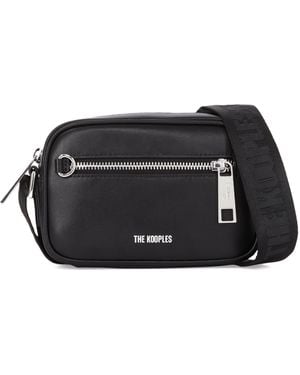 The Kooples Leather Messenger Bag - Black