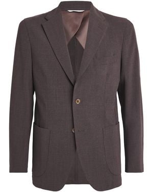 Marco Pescarolo Stretch-Wool Blazer - Brown