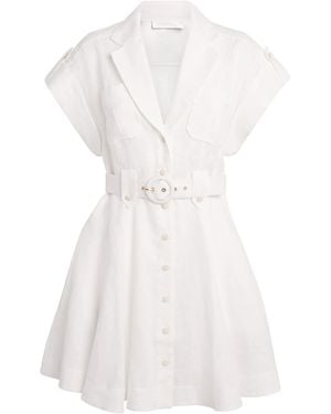 Zimmermann Linen Awaken Mini Dress - White