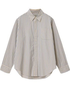 AllSaints Roma Stripe Long-Sleeve Shirt - Grey
