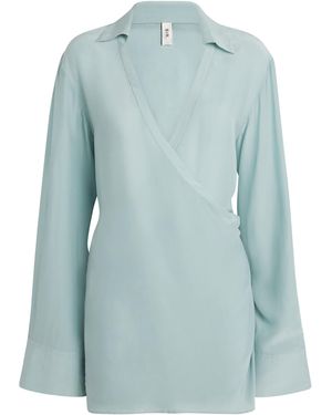 SIR. Cotton Azura Mini Dress - Blue