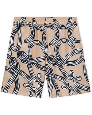 Loewe X Paula & Apos;S Ibiza Relaxed Silk Shorts - Multicolour