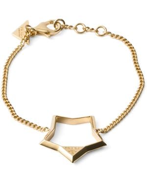 Prada Star Motif Chain Bracelet - Metallic