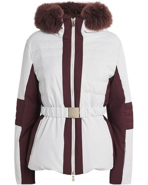 Eleventy Down Shearling-Trim Parka - Purple