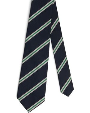 dunhill Silk Grenadine Stripe Tie - Blue