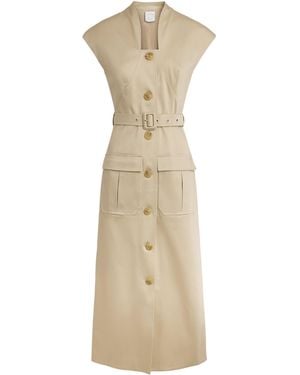 Huishan Zhang Stretch-Cotton Nyx Midi Dress - Natural