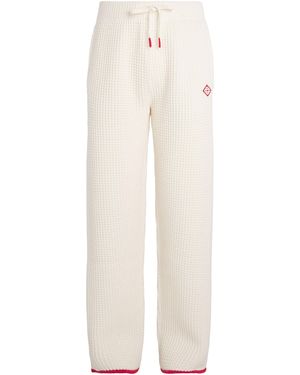 CASABLANCA Wool Waffle Joggers - White