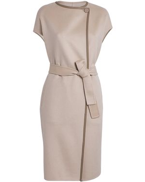 Yves Salomon Wool-Cashmere Long Cape - Natural