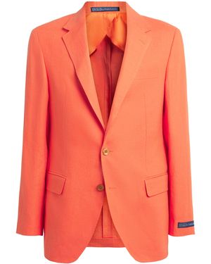 Polo Ralph Lauren Linen Single-Breasted Blazer - Pink
