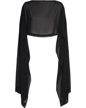 Talbot Runhof Organza Shawl - Black