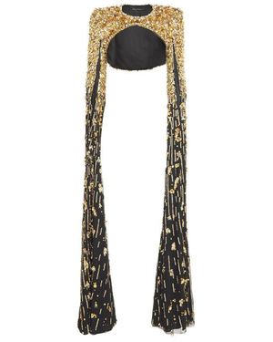 Jenny Packham Embellished Sharona Cape - Black