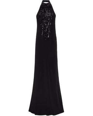 Brunello Cucinelli Sequin-Embellished Halterneck Dress - Black