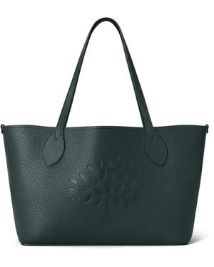 Mulberry Leather Tree Tote Bag - Green