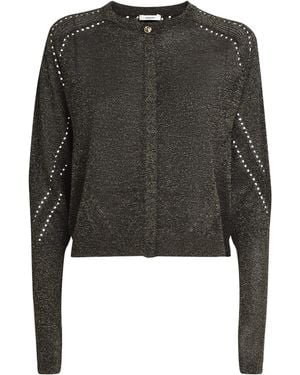 JOSEPH Lurex-Knit Tasse Cardigan - Black