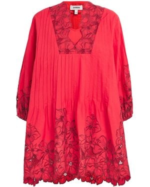 Sandro Floral-Embroidered Mini Dress
