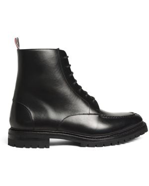 Thom Browne Leather Commando Boots - Black