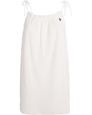 Polo Ralph Lauren Logo Terry Towelling Mini Dress - White