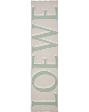 Loewe Cashmere-Wool Scarf - White