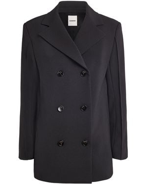 Sandro Double-Breasted Blazer - Black