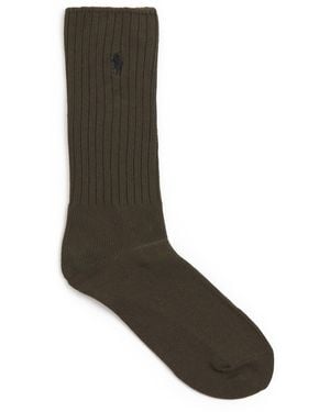 Polo Ralph Lauren Cotton-Blend Classic Crew Socks - Brown