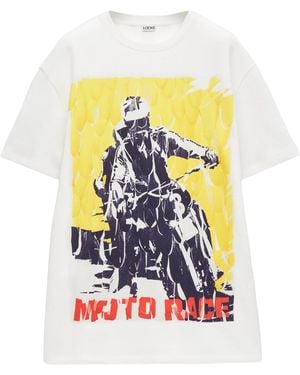 Loewe Moto Race Graphic T-Shirt - White
