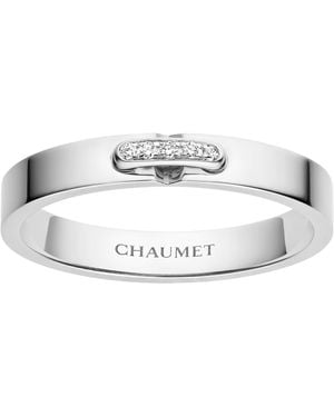 Chaumet Platinum And Diamond Liens Évidence Wedding Ring - White