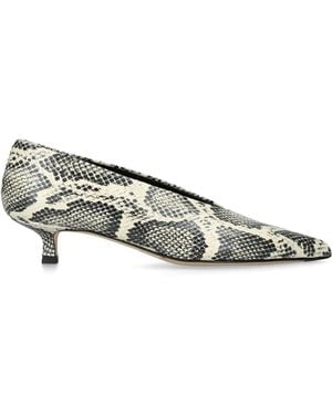 Aeyde Leather Snake Print Clara Pumps 35 - Metallic