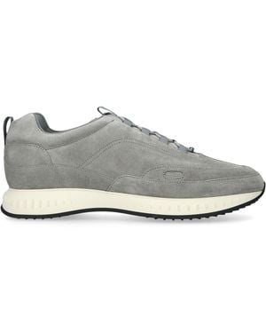 John Lobb Suede Stream Elastic Sneakers - Gray