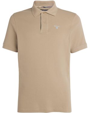 Barbour Cotton Tartan Polo Shirt - Natural