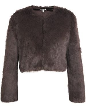 STAUD Faux Fur Casimira Jacket - Brown