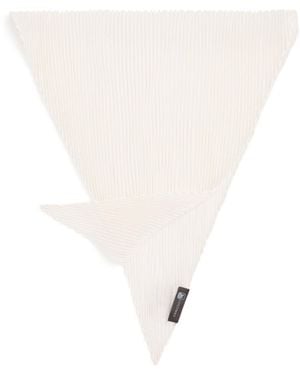 Colombo Cashmere-Silk Plissé Scarf - White