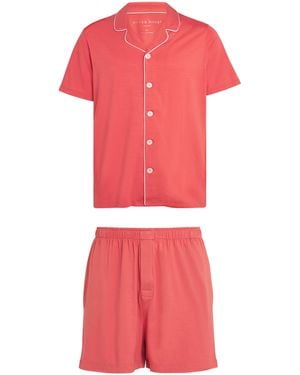 Derek Rose Micromodal Lounge Set - Red