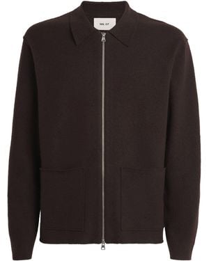 NN07 Wool Jonas Overshirt - Black