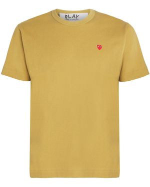 COMME DES GARÇONS PLAY Mini Heart Logo T-Shirt - Yellow