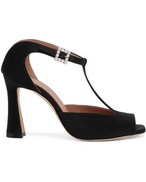 Malone Souliers Satin Nomi Sandals 90 - Black