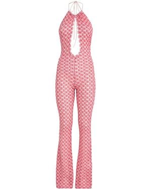 Missoni Crochet Halterneck Jumpsuit - Pink