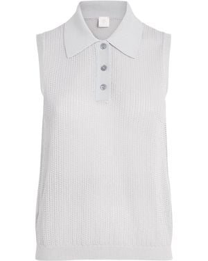 Eleventy Cotton Knitted Polo Shirt - White