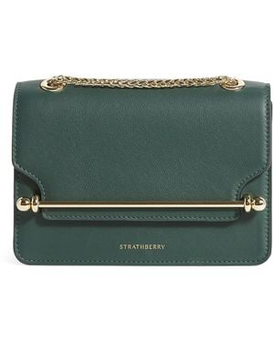Strathberry Mini Leather East-West Shoulder Bag - Green