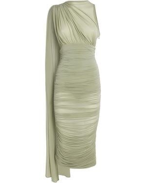 Magda Butrym Sheer Draped Midi Dress - Green