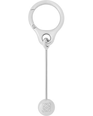 Loewe Bar Pebble Keyring - White